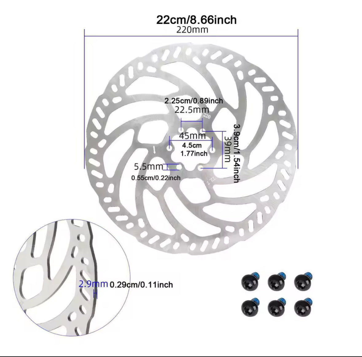 Talaria 220MM Break Rotor Replacement For X3 MX3 MX4